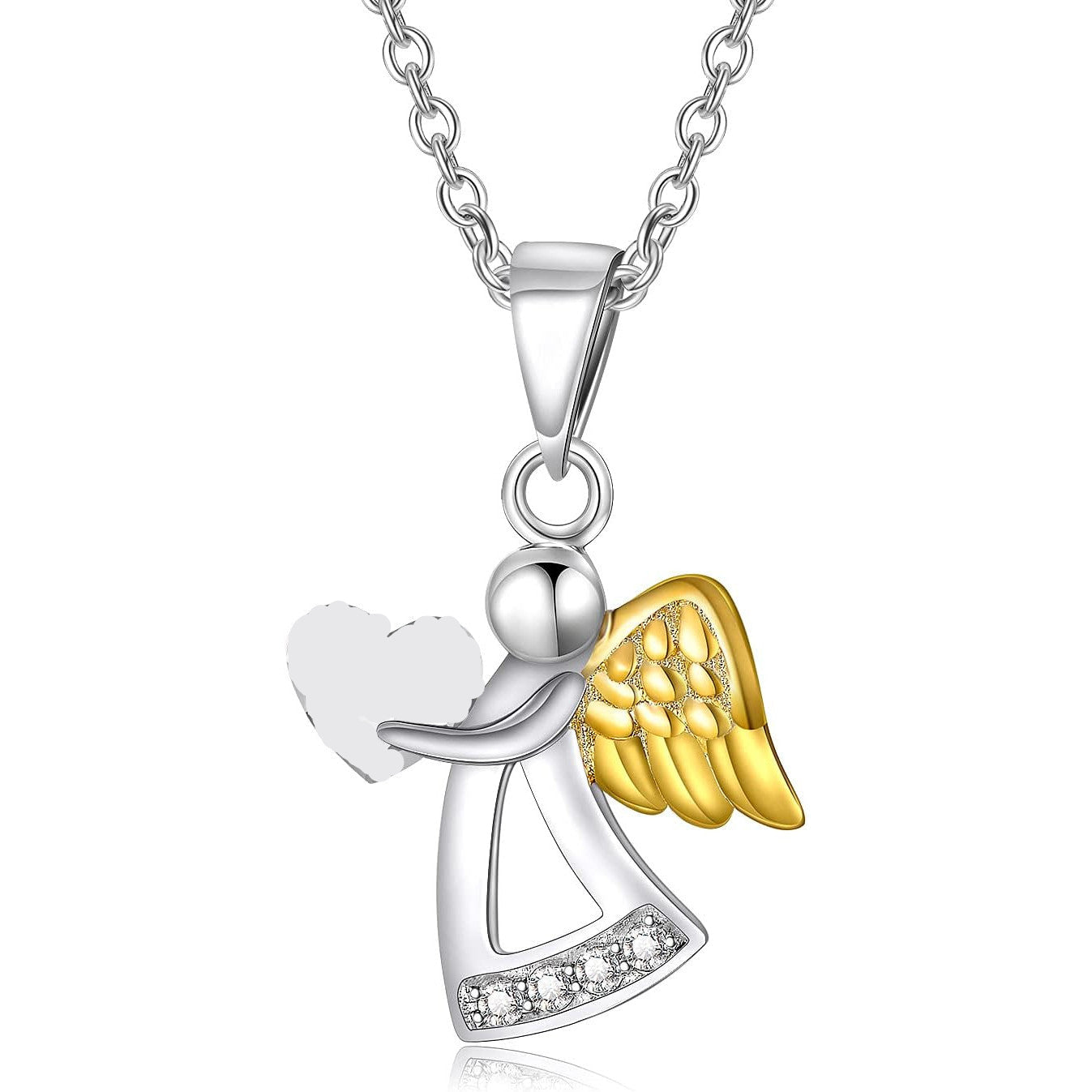 Sterling Silver Guardian Angel Necklace for Girls Birthday Gift